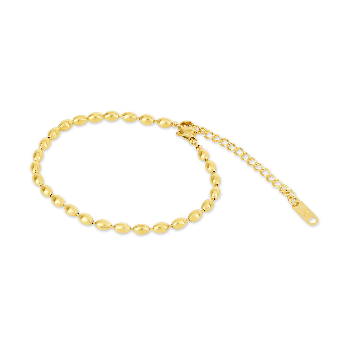 Pulsera de Perlas en Cadena - Color Dorado