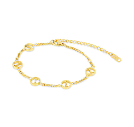 Pulsera de Oro con Colgante Serra