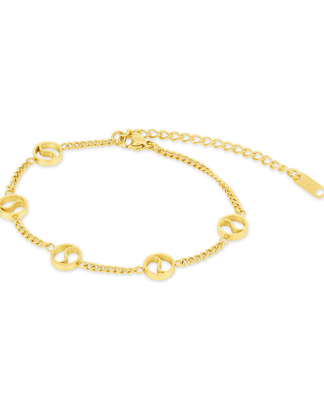 Pulsera de Oro con Colgante Serra