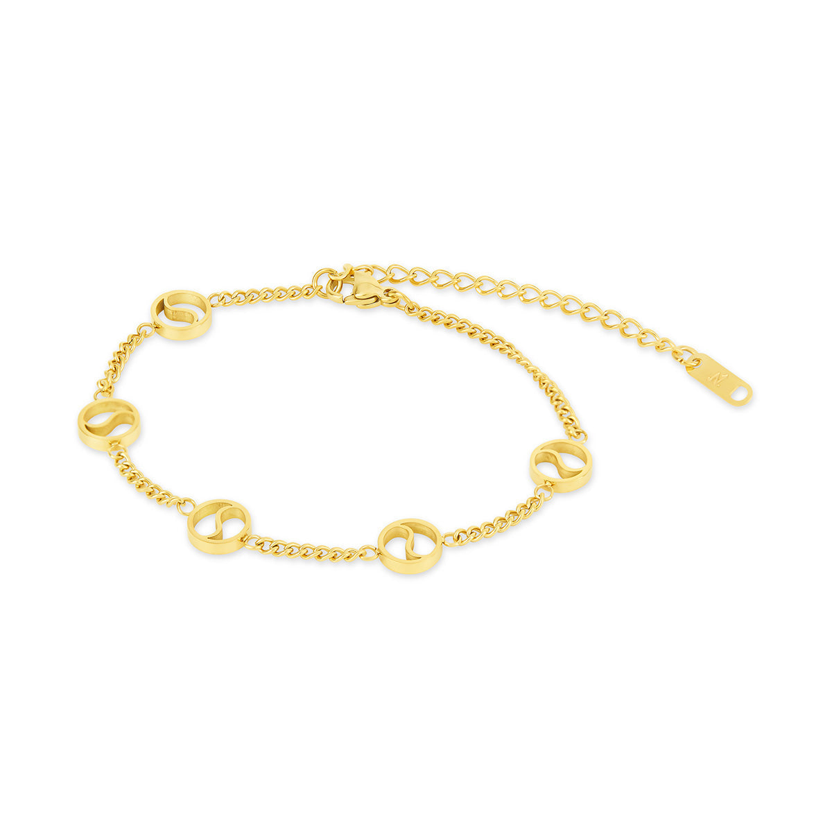 Pulsera de Oro con Colgante Serra