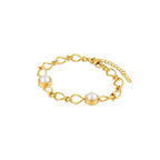 Pulsera de Oro con Colgante de Perla Cora