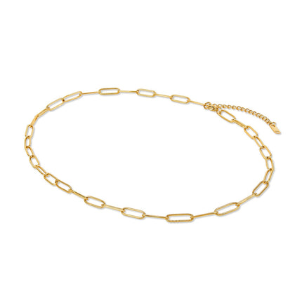 Collar de Piedra Planeada con Encanto - Oro