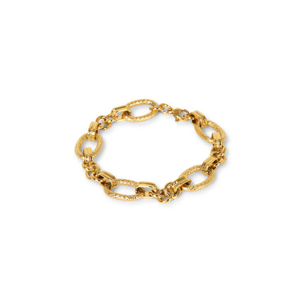 Pulsera de Cadena Texturizada Sicilia - Color Oro