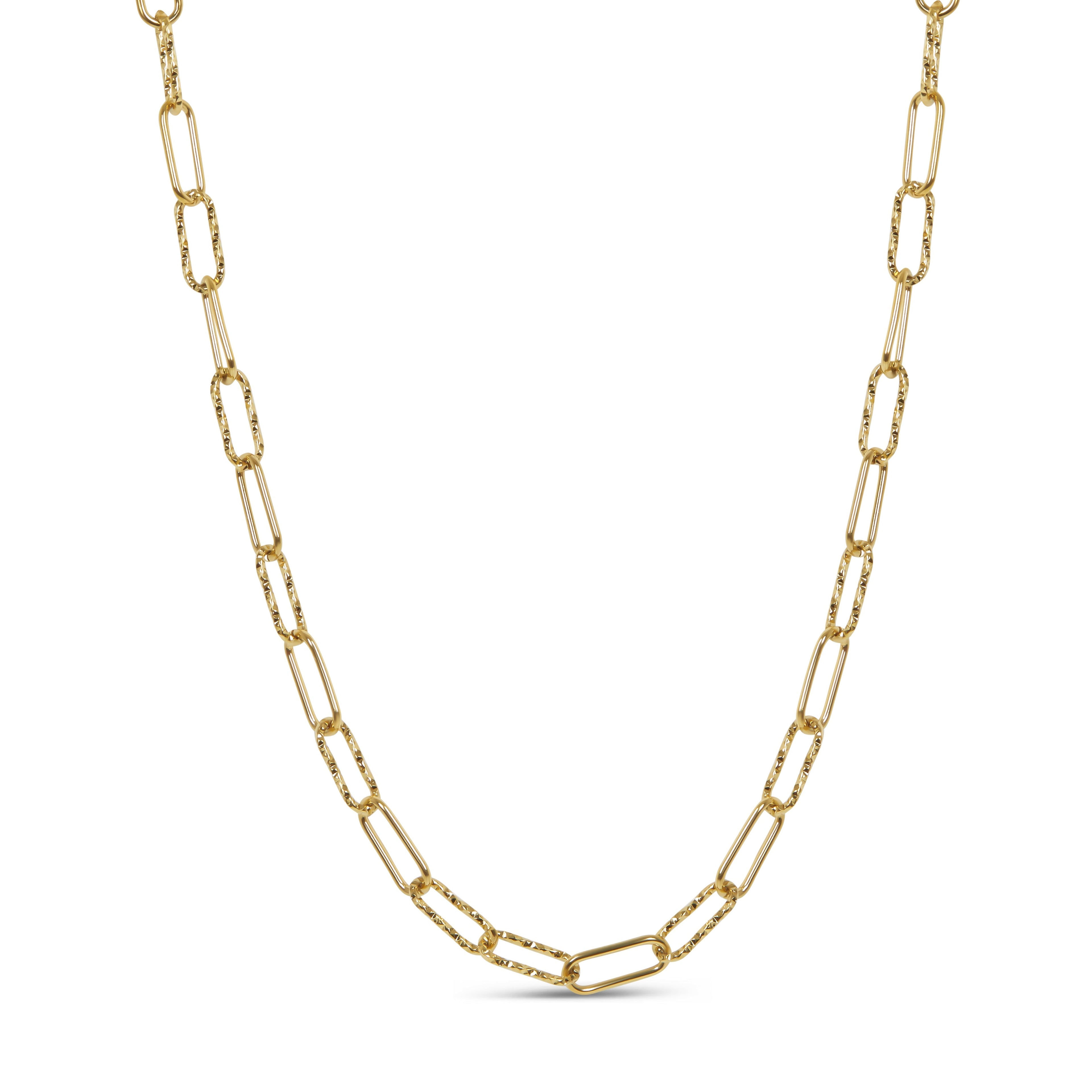 Collar de Cadena Rígida en Color Oro
