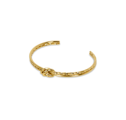 Brazalete Texturizado de Nudo Torcido - Oro