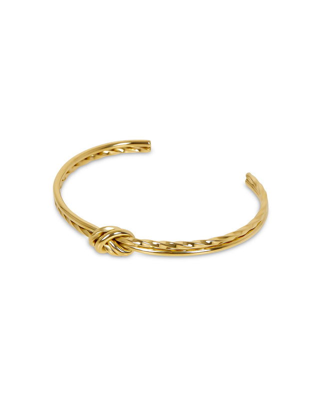 Brazalete Texturizado de Nudo Torcido - Oro
