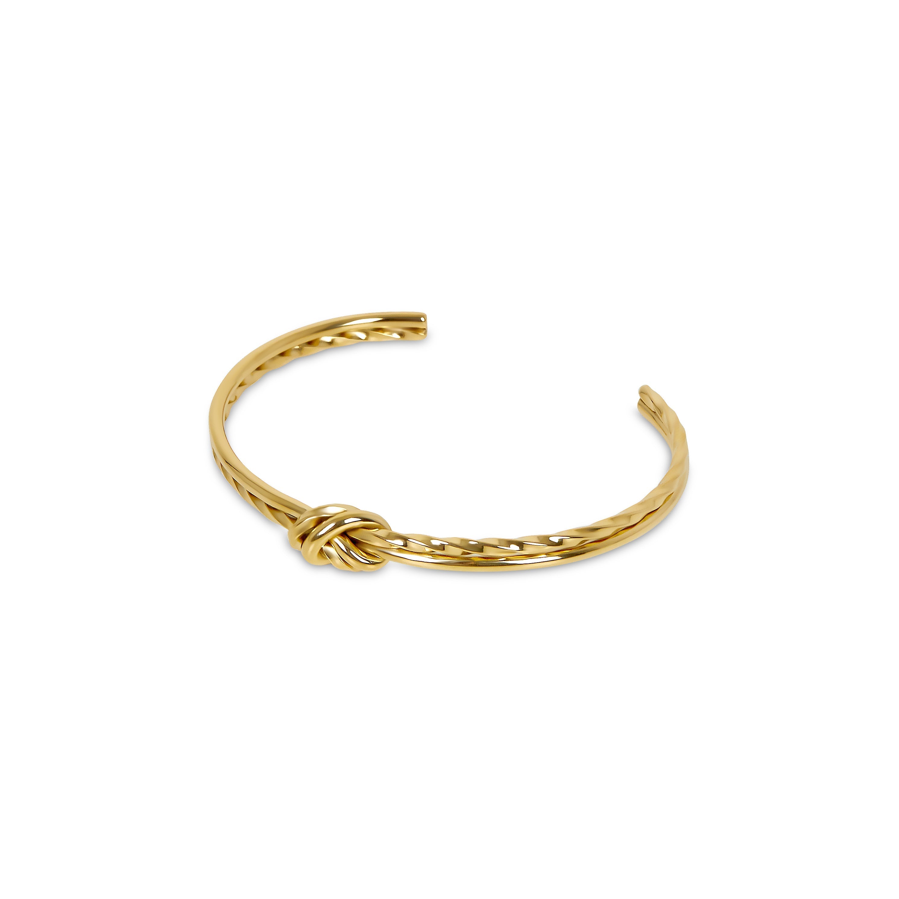 Brazalete Texturizado de Nudo Torcido - Oro