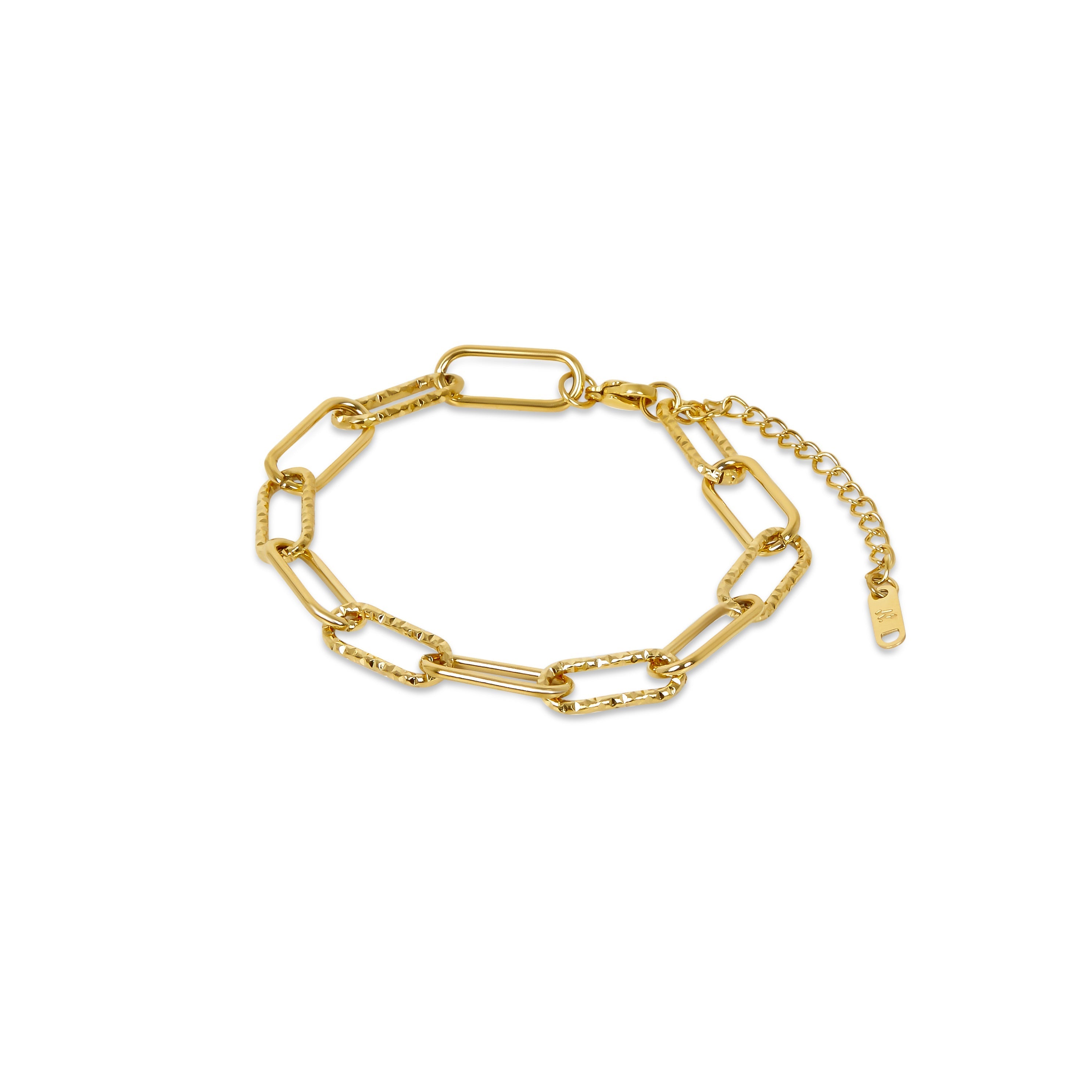 Pulsera de Cadena Rígida - Color Oro