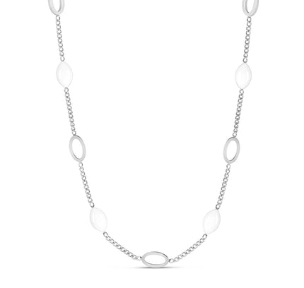 Oval Angellica Pendant Necklace - Silver