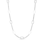 Oval Angellica Pendant Necklace - Silver
