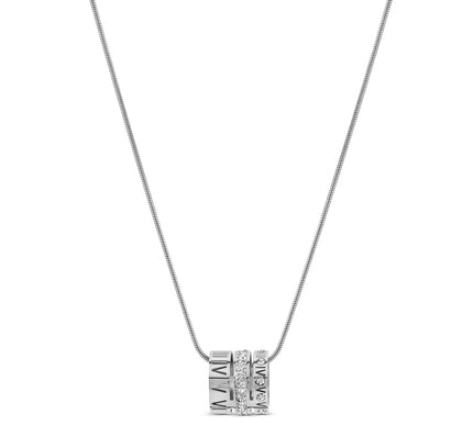 Collar Triple Apilado con Anillo - Plata