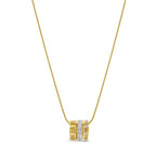 Collar de Triple Anillo Apilado - Oro