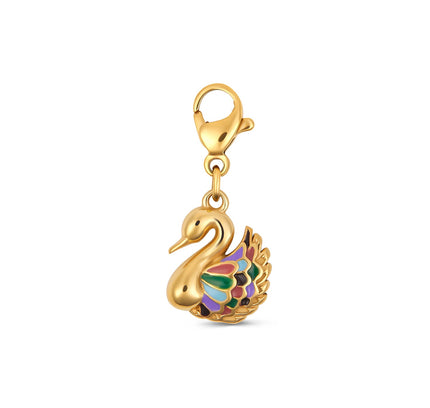Mosaico de Cisne en Collar - Oro Encantador