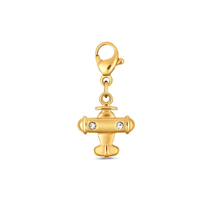 Collar de Piedra Planeada con Encanto - Oro