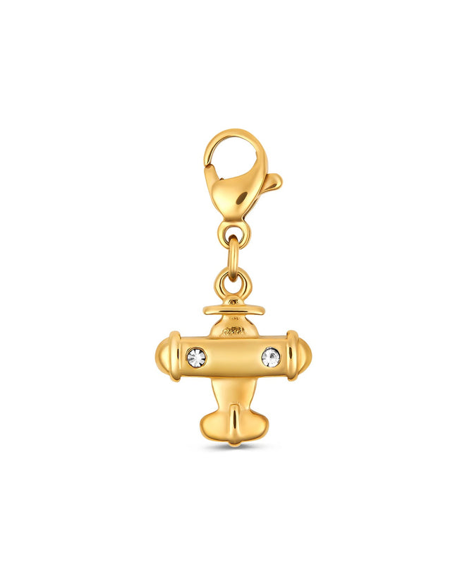 Collar de Piedra Planeada con Encanto - Oro