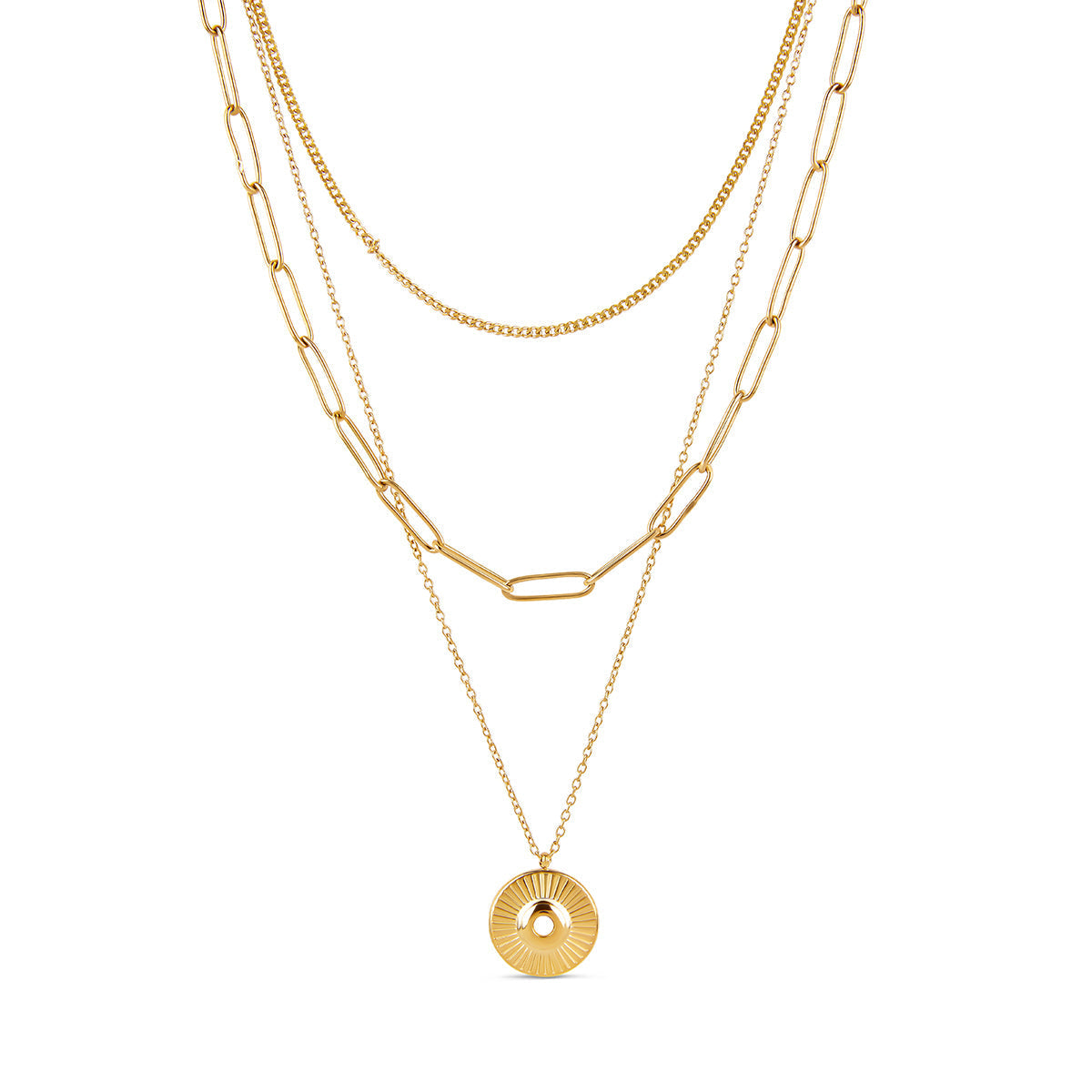 Triple Layer Cleopatra Collar - Gold