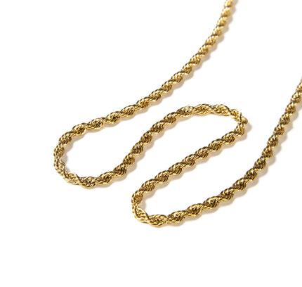 Collar de Cuerda con Cadena - Color Oro