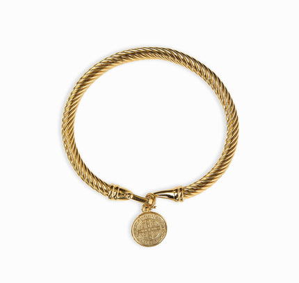 Pulsera de Oro con Colgante de Moneda