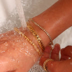 Pulsera de Acero Inoxidable Chapada en Oro 18K