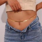 Cadena de Cintura Herringbone en Oro y Plata