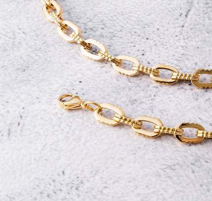 Collar de eslabones robustos Camden - Dorado