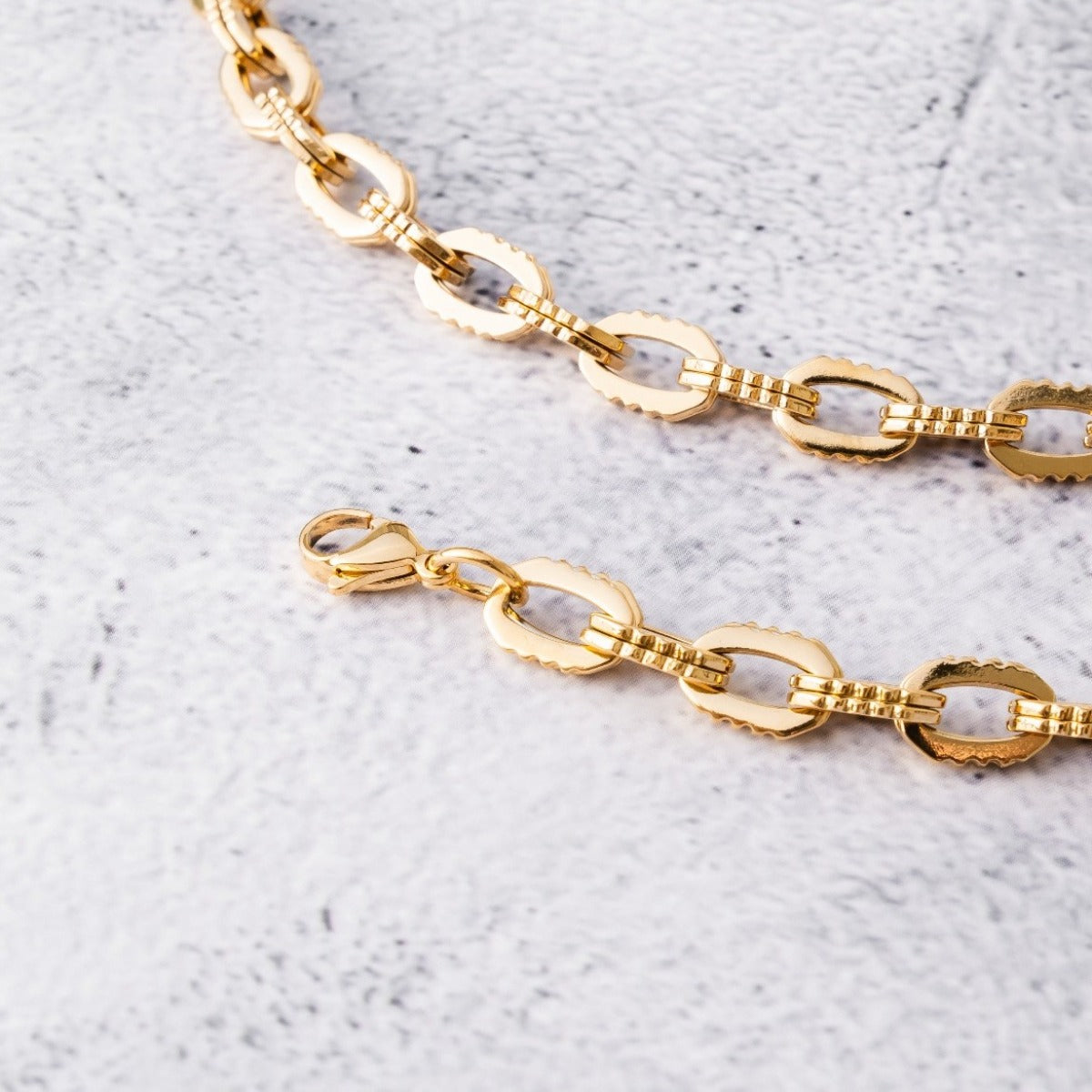 Collar de eslabones robustos Camden - Dorado