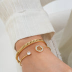 Brazalete de Piedra del Árbol de la Vida en Oro