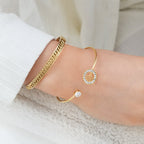 Brazalete de Piedra del Árbol de la Vida en Oro