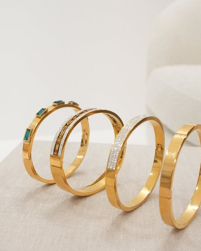 Brazalete de Piedra de Hiedra en Oro