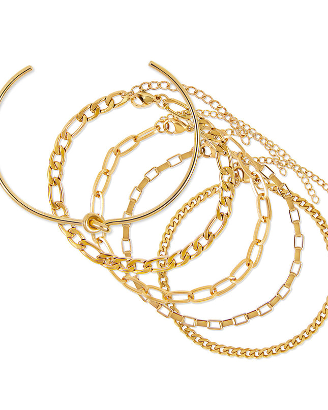 Set de Pulseras Esenciales 2 - Dorado