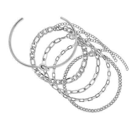 Set de Pulseras Esenciales 2 - Plata