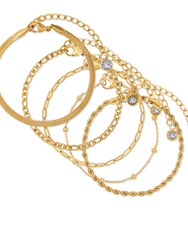 Set de Pulseras Esenciales 1 - Color Dorado