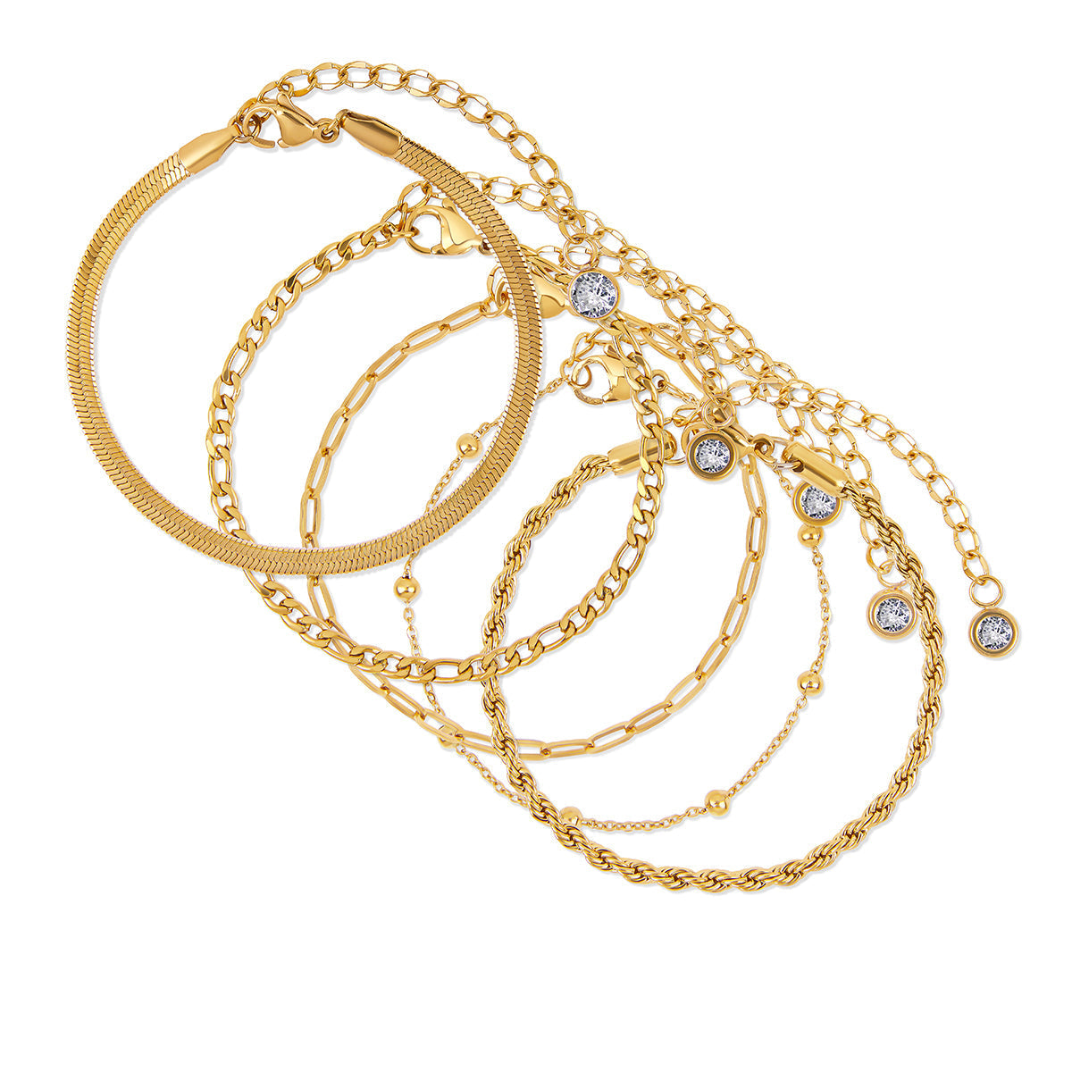 Set de Pulseras Esenciales 1 - Color Dorado