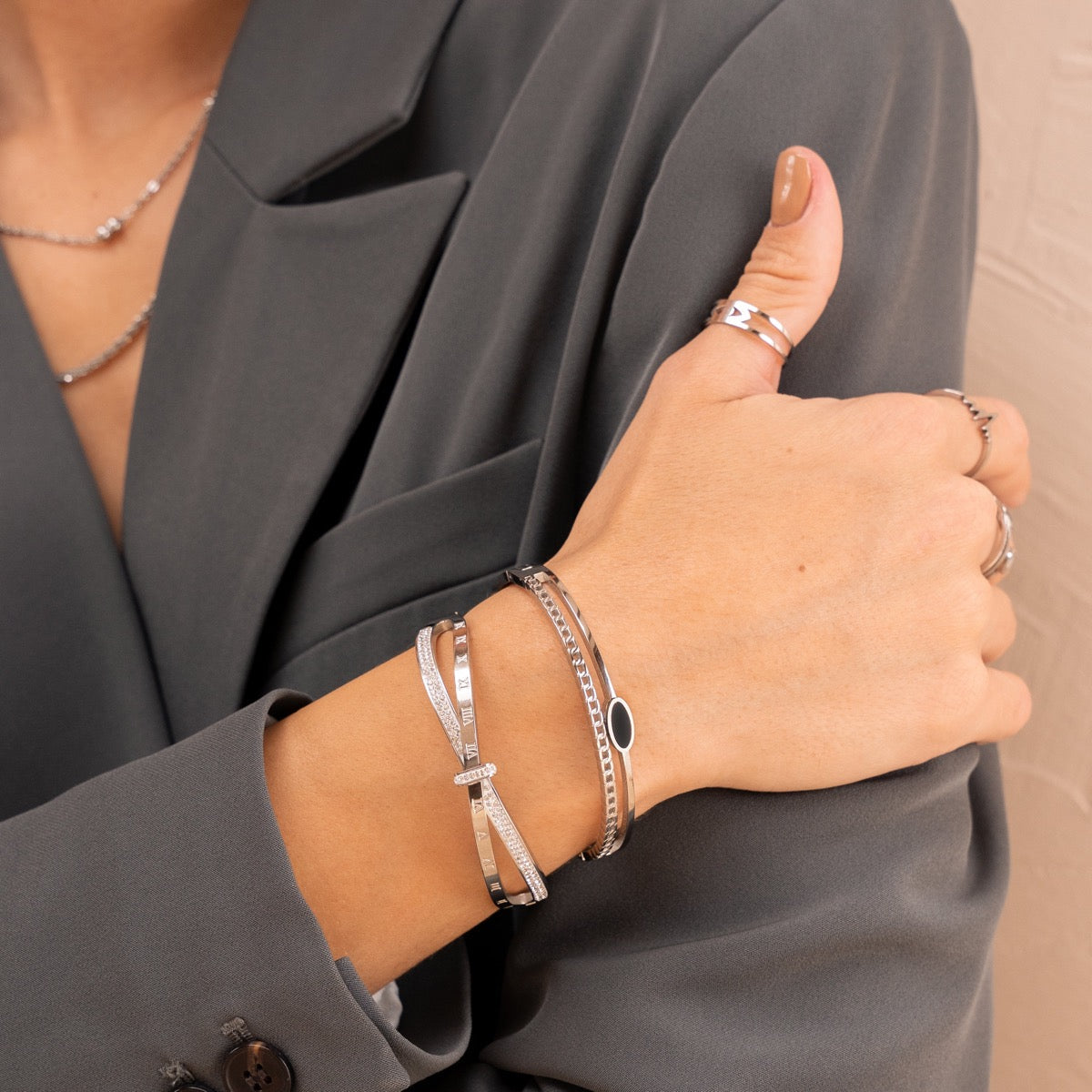 Pulsera Brangle Riviera - Plata