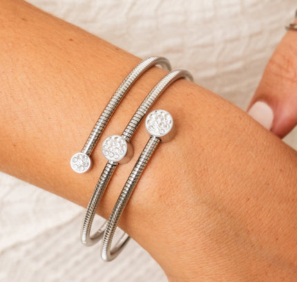 Pulsera Stone Twister - Plata