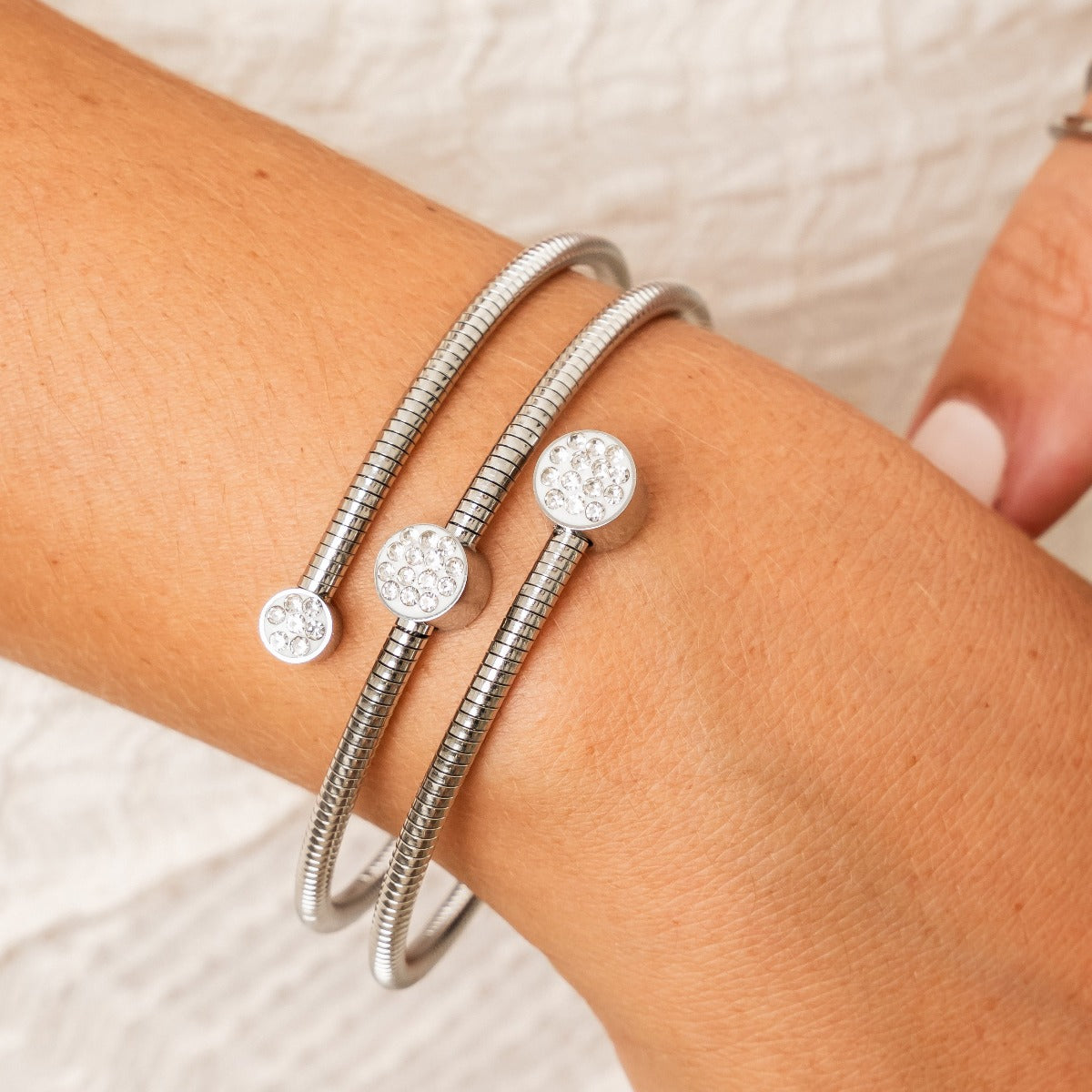 Pulsera Stone Twister - Plata