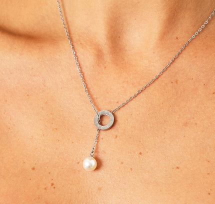 Collar de Perlas con Hilo - Plata