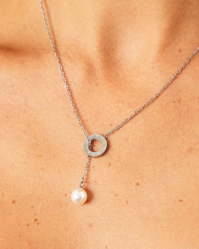 Collar de Perlas con Hilo - Plata