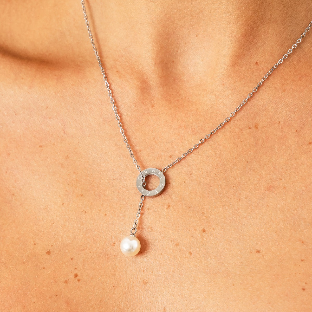 Collar de Perlas con Hilo - Plata