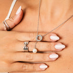 Collar de Perlas con Hilo - Plata