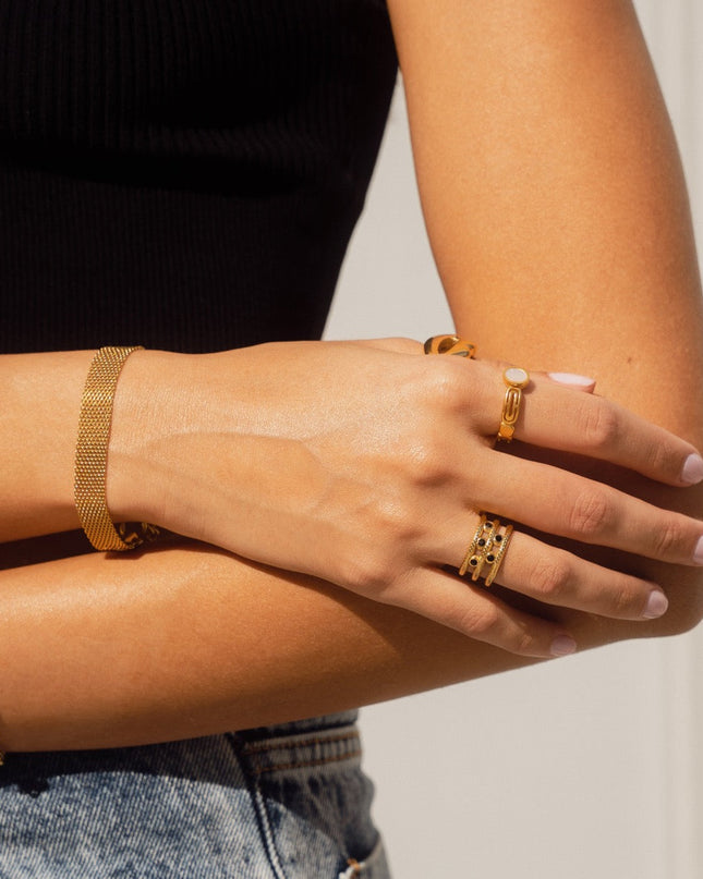 Pulsera de Bucle de Malla - Oro