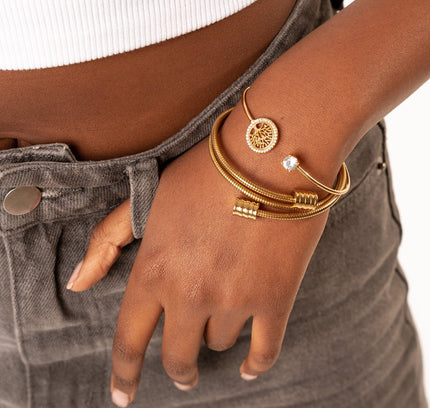 Pulsera Bangle Twist - Dorada