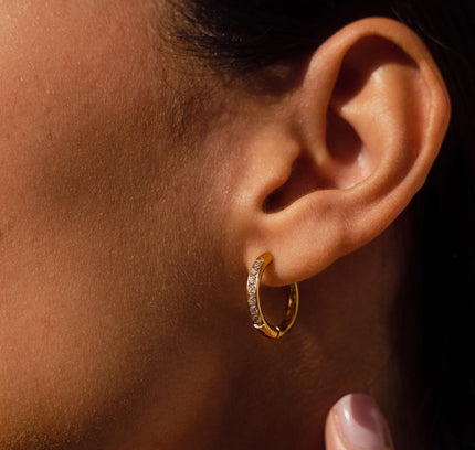 Aros con Piedra Arielle - Oro