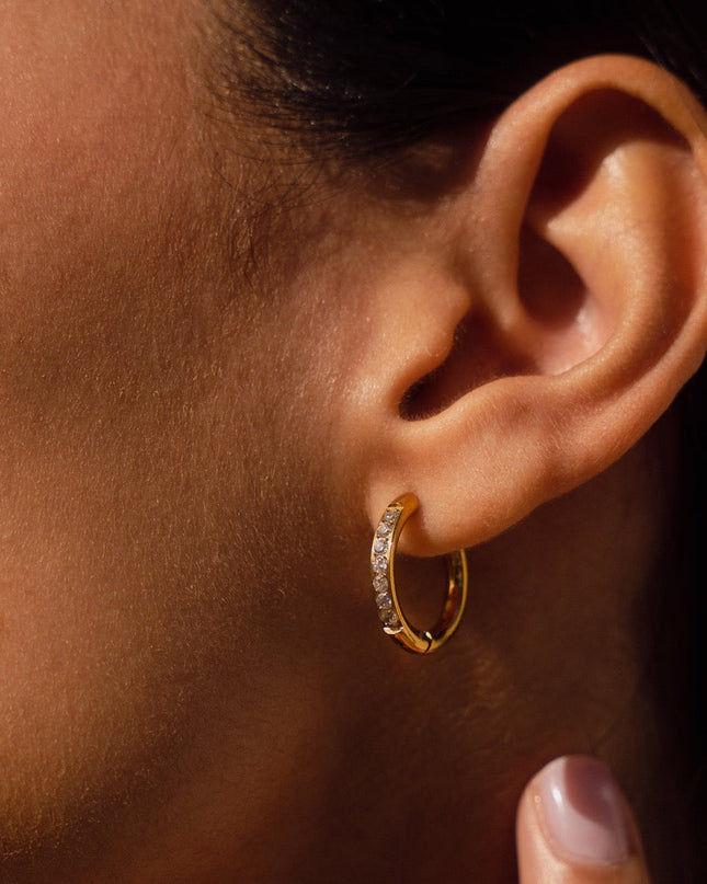 Aros con Piedra Arielle - Oro