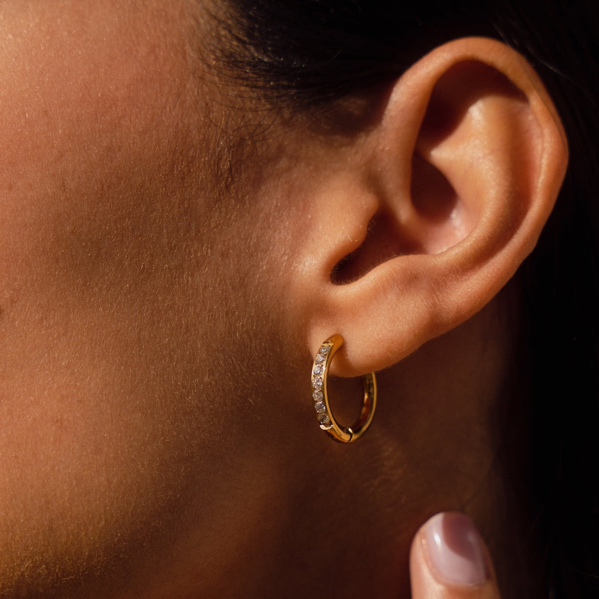 Aros con Piedra Arielle - Oro