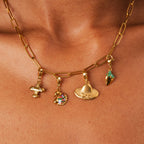 Mosaico de Cisne en Collar - Oro Encantador