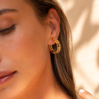 Aros con Números Huecos - Oro