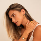 Pendientes Colgantes de Esmeralda en Oro Cubano