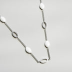 Oval Angellica Pendant Necklace - Silver