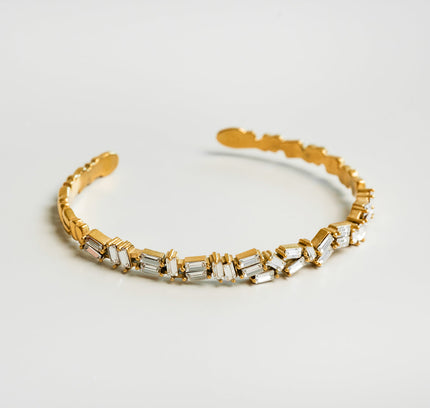 Brazalete Baguette de CZ en Oro